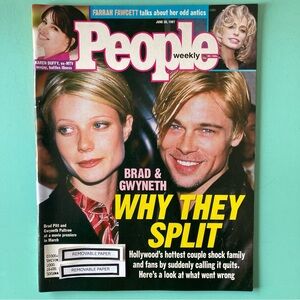 Farrah Fawcett Gwyneth Paltrow Brad Pitt People Magazine June 30 1997 - Address